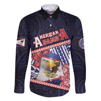Personalized American Samoa Family Matching Long Sleeve Bodycon Dress and Hawaiian Shirt Bald Eagle With Polynesian Pattern - Polynesian Pride