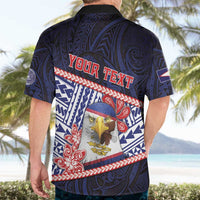 Personalized American Samoa Hawaiian Shirt Bald Eagle With Polynesian Pattern - Polynesian Pride