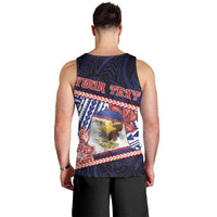 Personalized American Samoa Men Tank Top Bald Eagle With Polynesian Pattern - Polynesian Pride