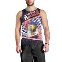 Personalized American Samoa Men Tank Top Bald Eagle With Polynesian Pattern - Polynesian Pride
