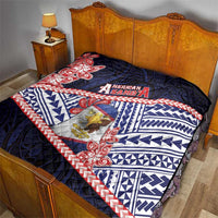 American Samoa Quilt Bald Eagle With Polynesian Pattern - Polynesian Pride