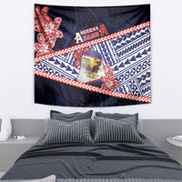 American Samoa Tapestry Bald Eagle With Polynesian Pattern - Polynesian Pride