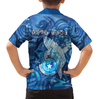 Personalised Northern Mariana Islands Family Matching Summer Maxi Dress and Hawaiian Shirt Galaxy Polynesian Shark Tattoo - Polynesian Pride