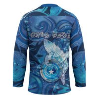 Personalised Northern Mariana Islands Hockey Jersey Galaxy Polynesian Shark Tattoo DT05 - Polynesian Pride