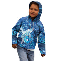 Personalised Northern Mariana Islands Kid Hoodie Galaxy Polynesian Shark Tattoo DT05 - Polynesian Pride