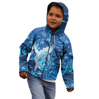 Personalised Northern Mariana Islands Kid Hoodie Galaxy Polynesian Shark Tattoo DT05 - Polynesian Pride