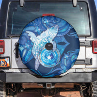 Northern Mariana Islands Spare Tire Cover Galaxy Polynesian Shark Tattoo - Polynesian Pride