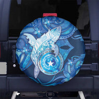 Northern Mariana Islands Spare Tire Cover Galaxy Polynesian Shark Tattoo - Polynesian Pride