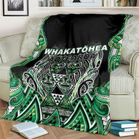 Aotearoa Whakatohea Blanket Maori Tribal Green Abalone Paua Shell Pattern DT05 - Polynesian Pride
