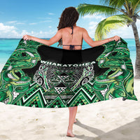 Aotearoa Whakatohea Sarong Maori Tribal Green Abalone Paua Shell Pattern DT05 - Polynesian Pride