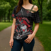 Personalised Hawaiian And Japanese Cross Shoulder Shirt Aloha Koi Fish Palaka Patterns DT05 - Polynesian Pride