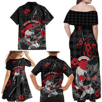 Personalised Hawaiian And Japanese Family Matching Off Shoulder Maxi Dress and Hawaiian Shirt Aloha Koi Fish Palaka Patterns - Polynesian Pride