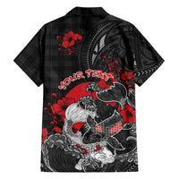Personalised Hawaiian And Japanese Hawaiian Shirt Aloha Koi Fish Palaka Patterns - Polynesian Pride