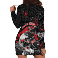 Personalised Hawaiian And Japanese Hoodie Dress Aloha Koi Fish Palaka Patterns - Polynesian Pride