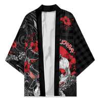 Personalised Hawaiian And Japanese Kimono Aloha Koi Fish Palaka Patterns DT05 Unisex Black - Polynesian Pride