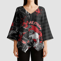 Personalised Hawaiian And Japanese Kimono Sleeve Blouse Aloha Koi Fish Palaka Patterns DT05 - Polynesian Pride