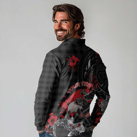 Personalised Hawaiian And Japanese Long Sleeve Polo Shirt Aloha Koi Fish Palaka Patterns DT05 - Polynesian Pride