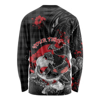 Personalised Hawaiian And Japanese Long Sleeve Shirt Aloha Koi Fish Palaka Patterns DT05 - Polynesian Pride