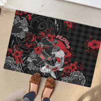 Hawaiian And Japanese Rubber Doormat Aloha Koi Fish Palaka Patterns DT05 - Polynesian Pride