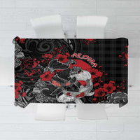 Hawaiian And Japanese Tablecloth Aloha Koi Fish Palaka Patterns DT05 Black - Polynesian Pride