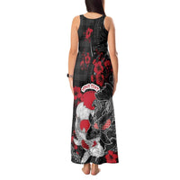 Personalised Hawaiian And Japanese Tank Maxi Dress Aloha Koi Fish Palaka Patterns - Polynesian Pride