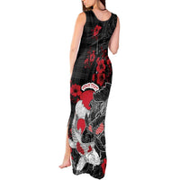 Personalised Hawaiian And Japanese Tank Maxi Dress Aloha Koi Fish Palaka Patterns - Polynesian Pride