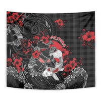 Hawaiian And Japanese Tapestry Aloha Koi Fish Palaka Patterns DT05 - Polynesian Pride