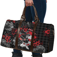 Hawaiian And Japanese Travel Bag Aloha Koi Fish Palaka Patterns - Polynesian Pride