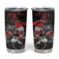 Personalised Hawaiian And Japanese Tumbler Cup Aloha Koi Fish Palaka Patterns - Polynesian Pride
