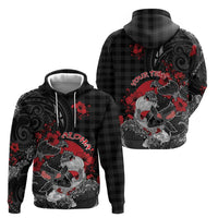 Personalised Hawaiian And Japanese Zip Hoodie Aloha Koi Fish Palaka Patterns DT05 - Polynesian Pride