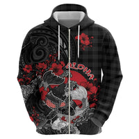 Personalised Hawaiian And Japanese Zip Hoodie Aloha Koi Fish Palaka Patterns DT05 - Polynesian Pride
