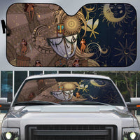 Hawaii Makahiki Auto Sun Shade Polynesian Sky And Earth DT05 Gold - Polynesian Pride