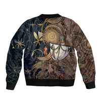 Hawaii Makahiki Bomber Jacket Polynesian Sky And Earth - Polynesian Pride