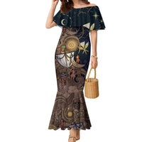 Hawaii Makahiki Family Matching Mermaid Dress and Hawaiian Shirt Polynesian Sky And Earth - Polynesian Pride