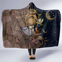Hawaii Makahiki Hooded Blanket Polynesian Sky And Earth DT05 One Size Gold - Polynesian Pride