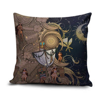 Hawaii Makahiki Pillow Cover Polynesian Sky And Earth DT05 Gold - Polynesian Pride