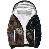 Hawaii Makahiki Sherpa Hoodie Polynesian Sky And Earth - Polynesian Pride