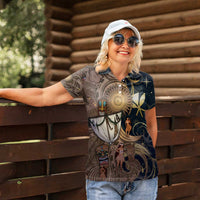 Hawaii Makahiki Women Polo Shirt Polynesian Sky And Earth - Polynesian Pride