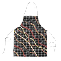 Hawaii Palaka Niihau Shell Lei Apron Tropical Island Plaid Patterns DT05 Black - Polynesian Pride