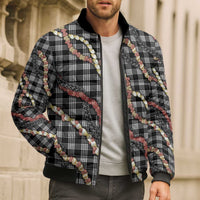 Hawaii Palaka Niihau Shell Lei Bomber Puffer Jacket Tropical Island Plaid Patterns DT05 - Polynesian Pride