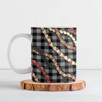 Hawaii Palaka Niihau Shell Lei Ceramic Mug Tropical Island Plaid Patterns DT05 Black - Polynesian Pride