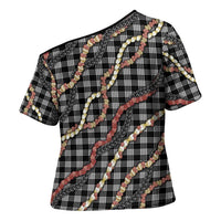 Hawaii Palaka Niihau Shell Lei Cross Shoulder Shirt Tropical Island Plaid Patterns DT05 - Polynesian Pride