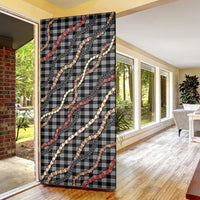 Hawaii Palaka Niihau Shell Lei Door Cover Tropical Island Plaid Patterns