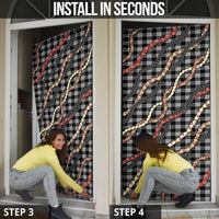 Hawaii Palaka Niihau Shell Lei Door Cover Tropical Island Plaid Patterns