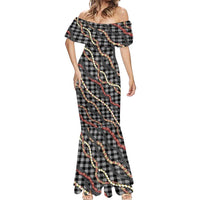 Hawaii Palaka Niihau Shell Lei Mermaid Dress Tropical Island Plaid Patterns DT05 - Polynesian Pride