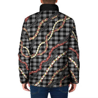 Hawaii Palaka Niihau Shell Lei Padded Jacket Tropical Island Plaid Patterns DT05 - Polynesian Pride