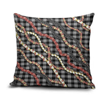 Hawaii Palaka Niihau Shell Lei Pillow Cover Tropical Island Plaid Patterns DT05 Black - Polynesian Pride