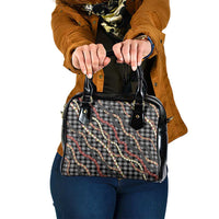 Hawaii Palaka Niihau Shell Lei Shoulder Handbag Tropical Island Plaid Patterns DT05 One Size Black - Polynesian Pride