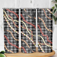 Hawaii Palaka Niihau Shell Lei Skinny Tumbler Tropical Island Plaid Patterns DT05 - Polynesian Pride