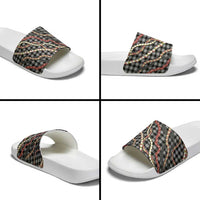 Hawaii Palaka Niihau Shell Lei Slide Sandals Tropical Island Plaid Patterns DT05 - Polynesian Pride